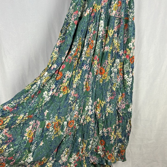 Green floral maxi summer dress - Picture 3 of 6